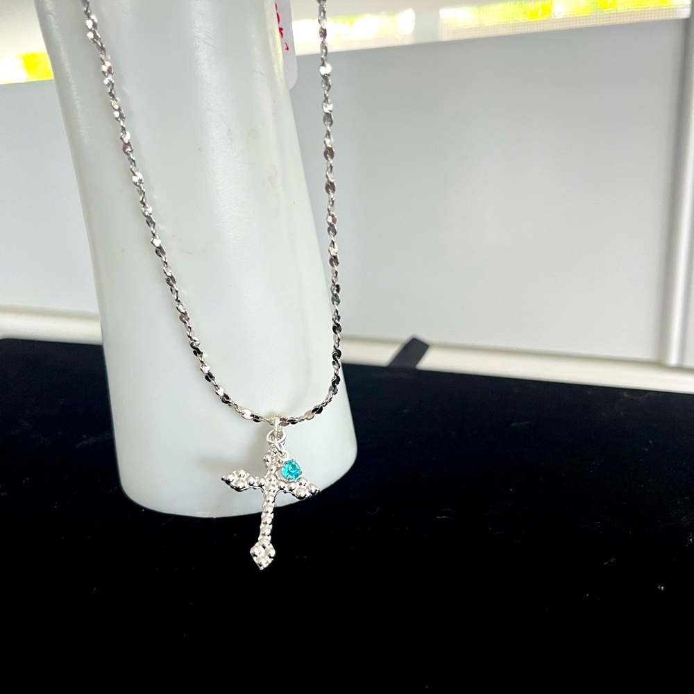 Silver Cross Pendant Necklace